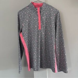TAIL Laken Long Sleeve Print Golf Shirt Performance  sz med